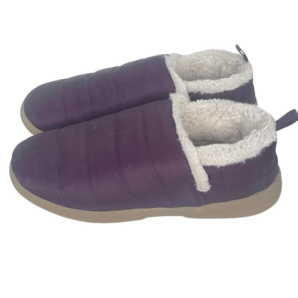 Vionic Tranquil Quilted Puffer Slippers Womens 7.5 Faux Fur Lining Warm Winter